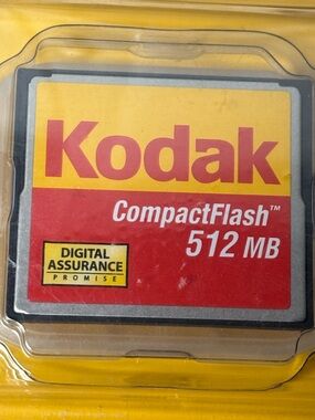 Kodak CompactFlash 512MB Memory Card with Yellow and Red Label